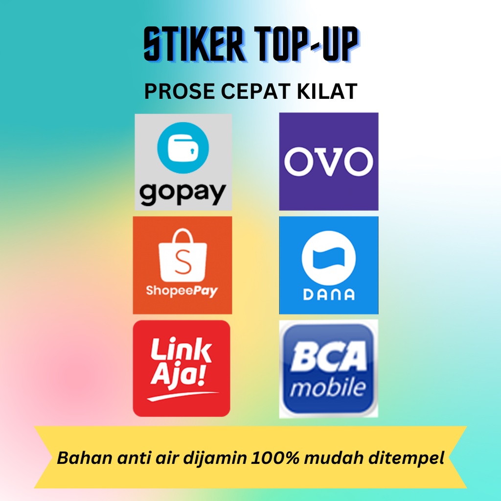 Jual Stiker E Wallet Bisa Apa Aja Shopee Indonesia