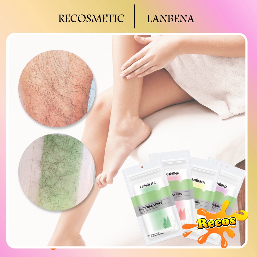 LANBENA Body Wax 10 Pcs Penghilang Bulu Depilatory Strip Betis Ketiak Lengan