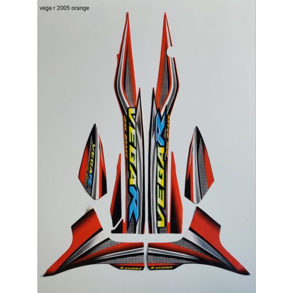 STRIPING ORI STICKER LIST BODY YAMAHA VEGA R Th 2005) Oren