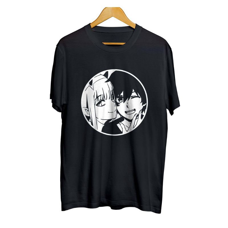 Kaos ZERO TWO HIRO COUPLE ICON BAJU ANIME ZERO TWO DARLING IN THE FRANXX / Kaos Distro