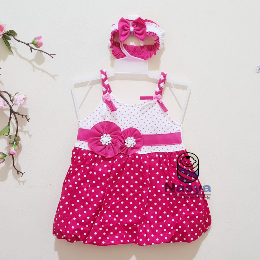 [P-063] Dress Bayi (0-6 bulan) / Setelan Bayi Perempuan Motif beruang