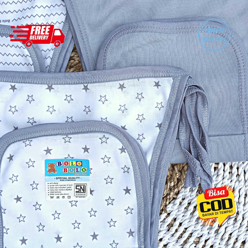 SALE 7.7 Serian Abu - 12 pcs / 6 pcs Popok Bayi Double Kain GREY SERIES merk SNI Bolo - Bolo / Popok Double Kain Serian Abu Premium