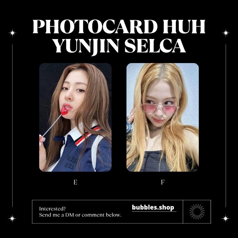 PHOTOCARD UNOFFICIAL YUNJIN LE SSERAFIM SELCA