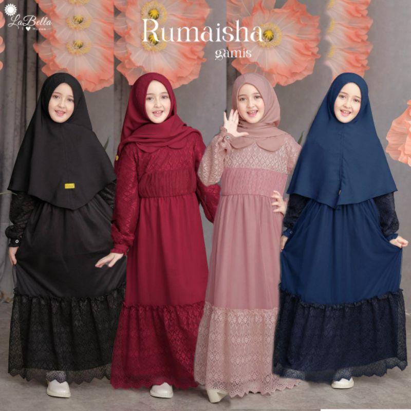 Rumaisha labella | baju anak | baju lebaran anak | baju pesta | labella | bisa cod