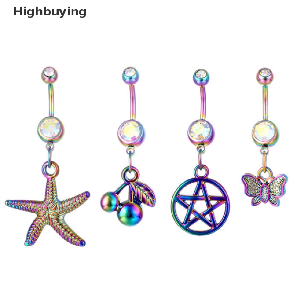 Hbid Surgical Steel Belly Button Ring Fashion Heart Belly Jewelry Cincin Pusar Bintang Laut Cincin Pusar Perhiasan Pusar Hadiah Grilfriend Glory