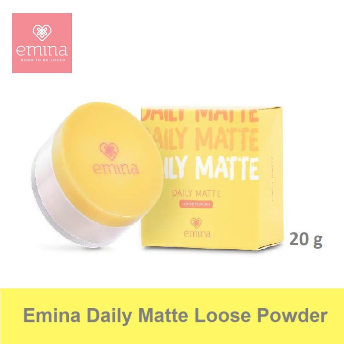 Qeila - Emina Daily Matte Loose Powder 20 g - Bedak Tabur Ringan Hasil Matte Oil Control