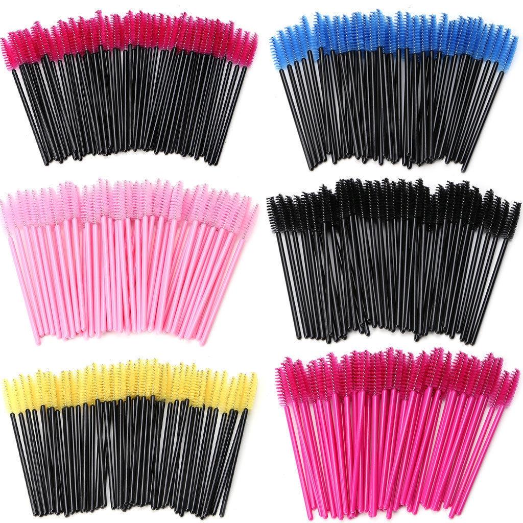 50 pcs Disposable Eyelash Brushes Mascara Wand Applicator Brush Sisir Bulu Mata False Eyelash Brushes