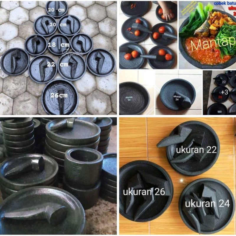 cobek batu+ulekannya
