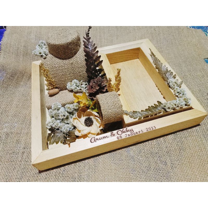 kotak mahar perhiasan rustic custom