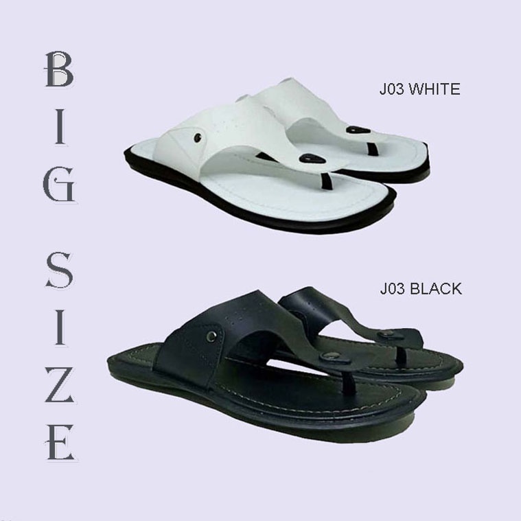 BIG SIZE - Sandal Pria Kulit Asli Ukuran Besar Jumbo 44 45 46 47 ORIGINAL