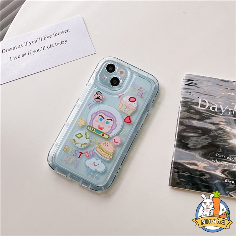 IPHONE Casing Kompatibel Untuk Iphone14 13 12 11 Pro Max X Xr Xs Max SE 8 7 Plus Ins Korea Lucu Graffiti Kartun Ponsel Case Menebal Airbag Silikon Shockproof Soft Case Cover Pelindung