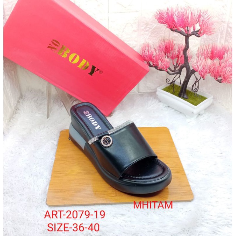 SANDAL WEDGES IMPORT WANITA NOBODY 2079-19