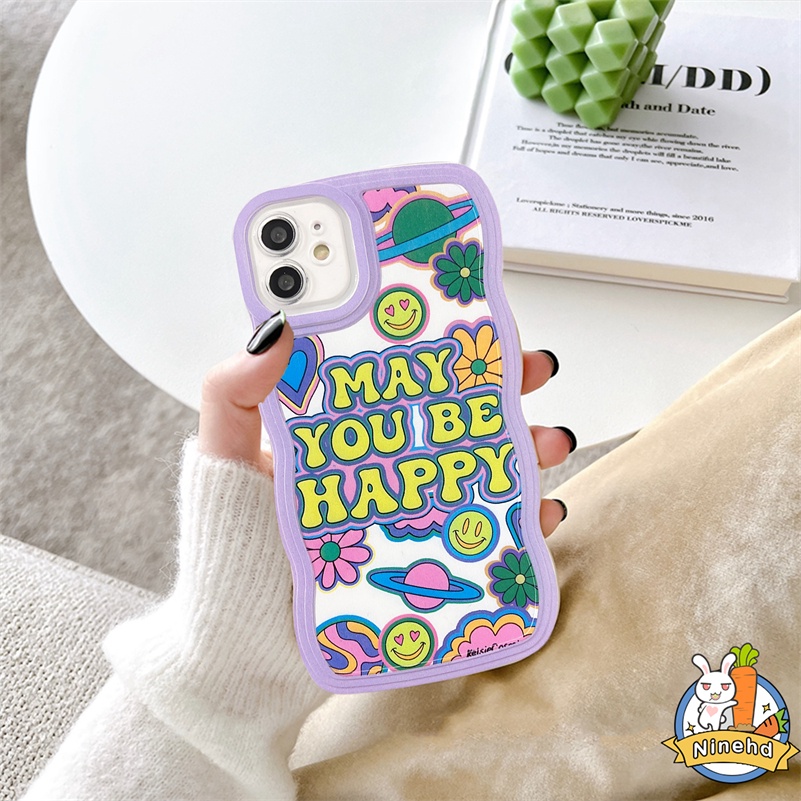 IPHONE Casing Kompatibel Untuk Iphone14 13 12 11 Pro Max X Xr Xs Max SE 8 7 6 6s Plus Abstrak Seni Cat Air Casing Ponsel Lembut Bergelombang Tepi Kamera Perlindungan Shockproof Cover Pelindung