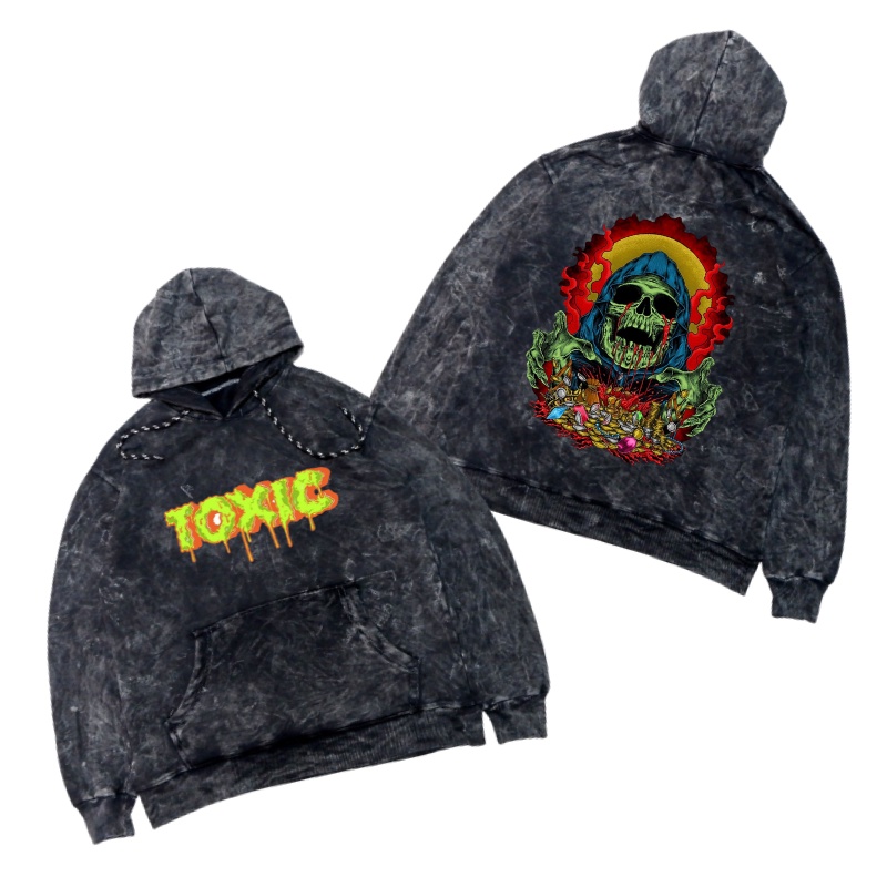 GENTIL - Jaket Sweater Hoodie Sandwash - Toxic