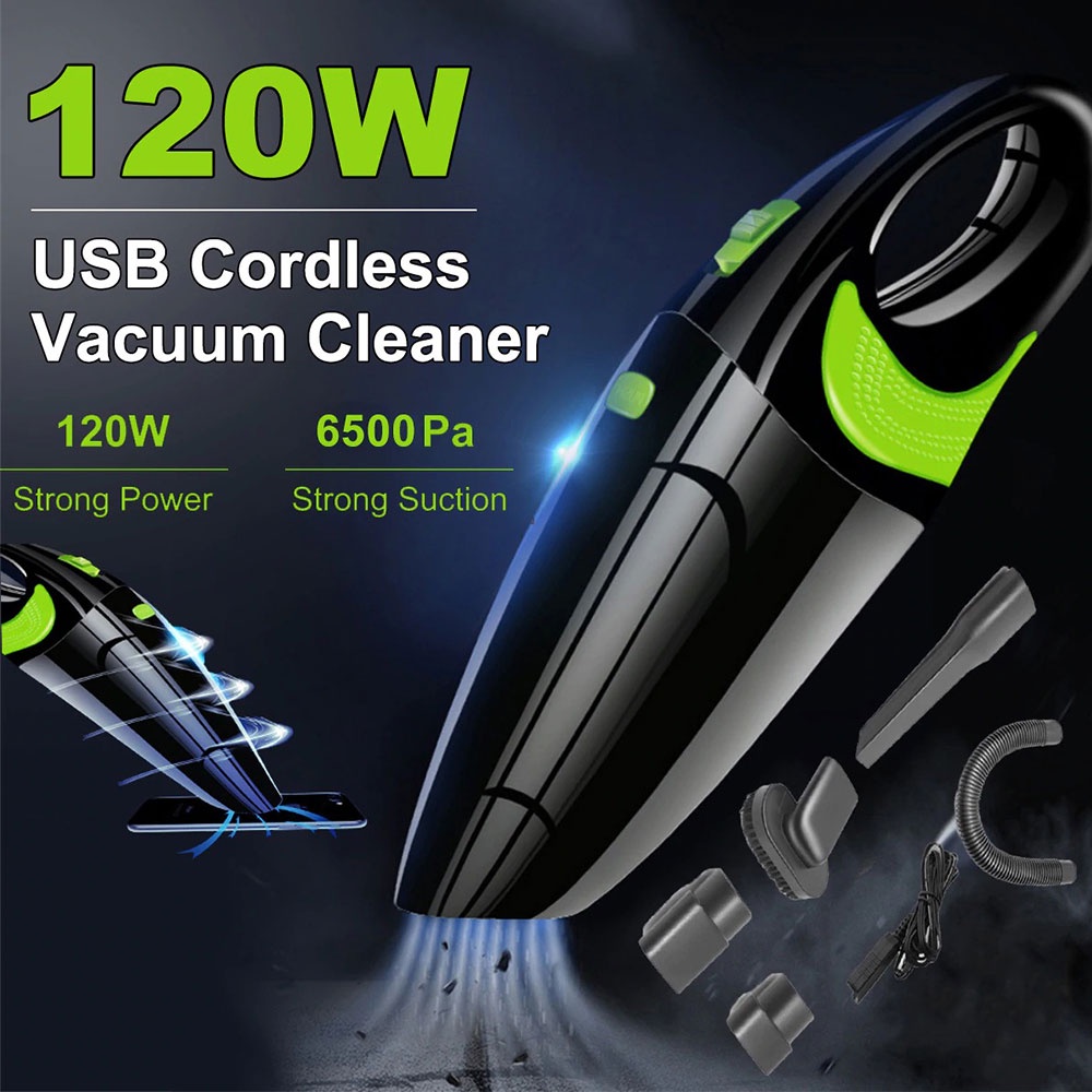 OTOHEROES Handheld Vacuum Cleaner Portable Penyedot Debu Mobil 120W 2500mAh - R6054 - Black