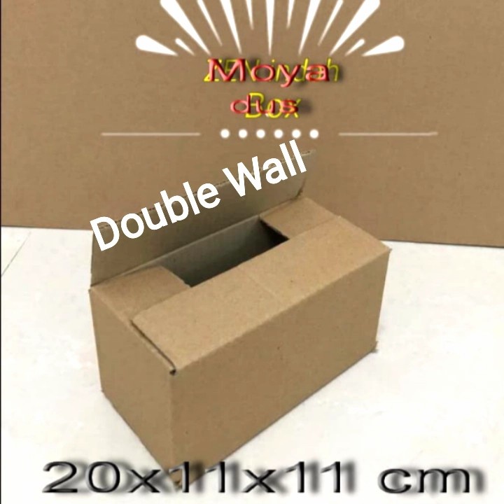 

Kardus/Karton/Box Uk. 20x11x11cm Double Wall Polos