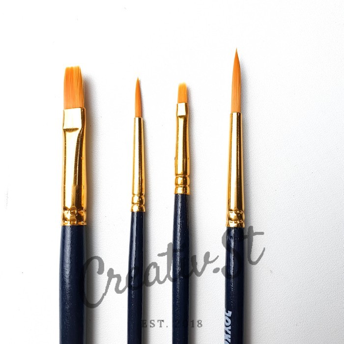 

Kulu Kuas Lukis Joyko Paint Brush Set Round Flat Br-6 Br-10