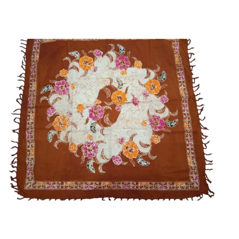 Taplak Meja Tamu batik persegi Cap Rumbai
