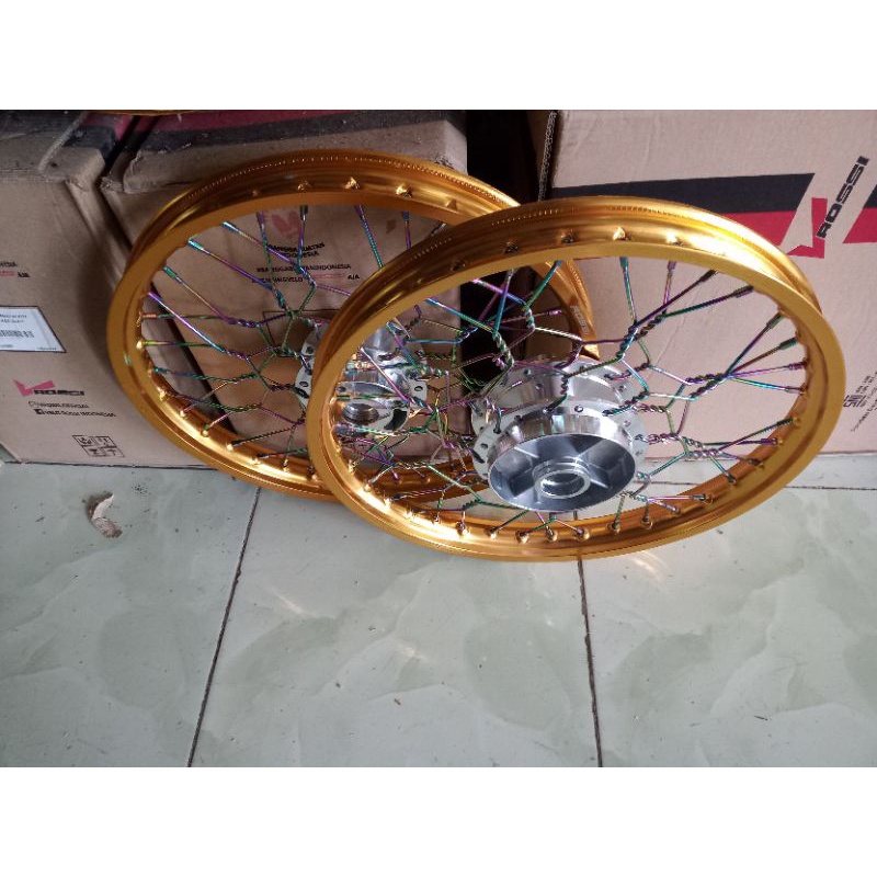 velg Jari jari Jupiter MX new 135 DD stel kepang ring 17 x140/140