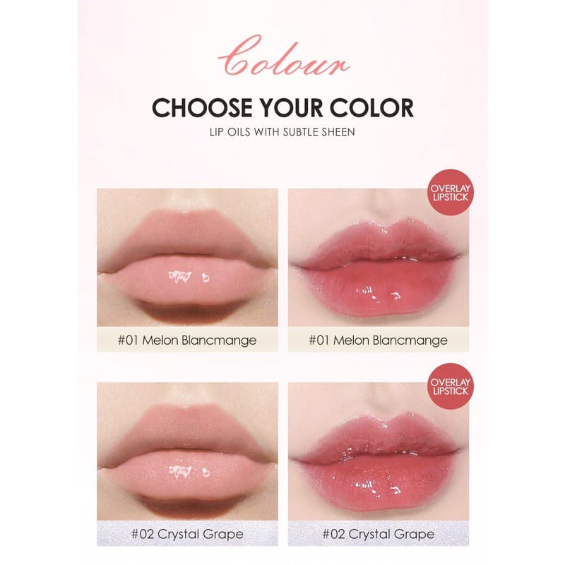 O.TWO.O clear crystal berry lip gloss