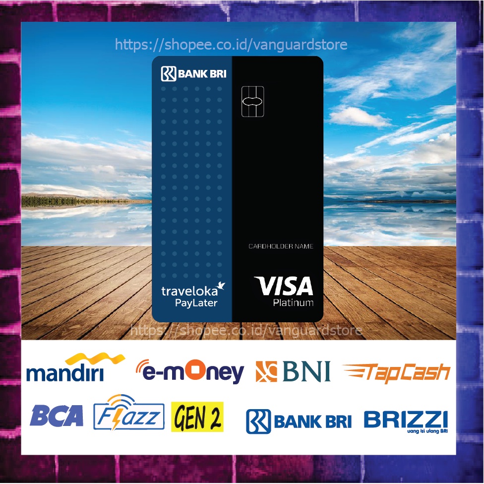 KARTU E MONEY E TOLL KARTU VISA BLUE BLACK DEBIT CREDIT EMONEY MANDIRI FLAZZ BCA BNI TAPCASH BRIZZI BRI - 1 SISI