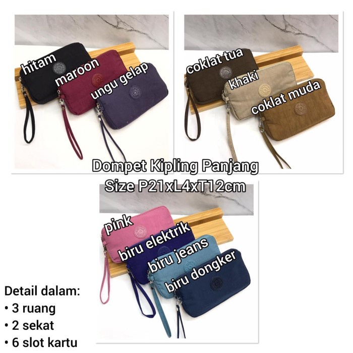 dompet kipling panjang 3 ruang