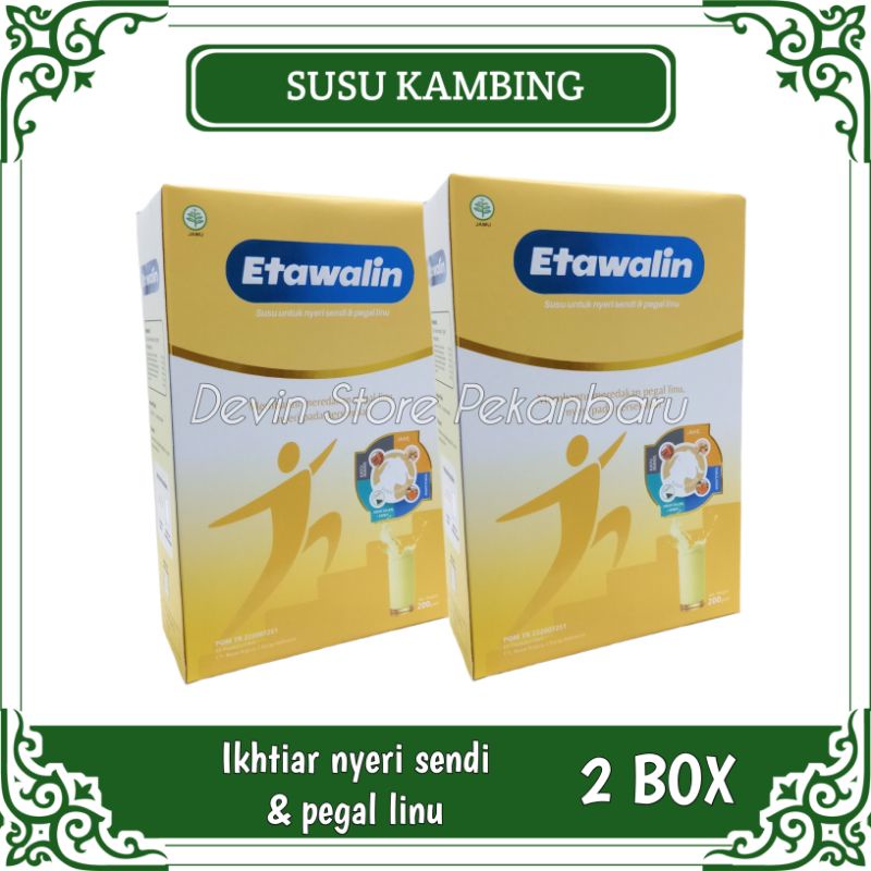 Paket 2 Box Etawalin Susu Kambing Etawa Bubuk Jahe Temulawak Herbal