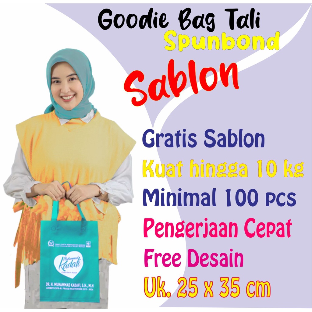 

Goodie Bag sablon spunbond custom Tas spunbond sablon custom Tas goodie bag spunbond sablon