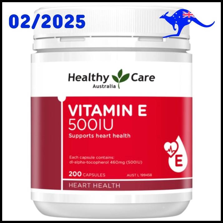 Healthy Care Vitamin E 500iu 200 Capsules Vit 500 iu Kapsul Blackmores