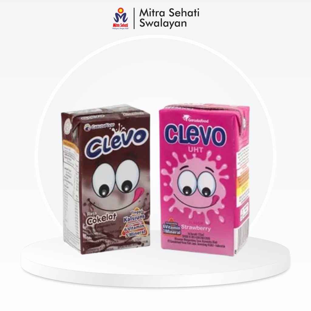 

SUSU CLEVO UHT STRAWBERRY, COKLAT 115ML - Mitra Sehati Swalayan