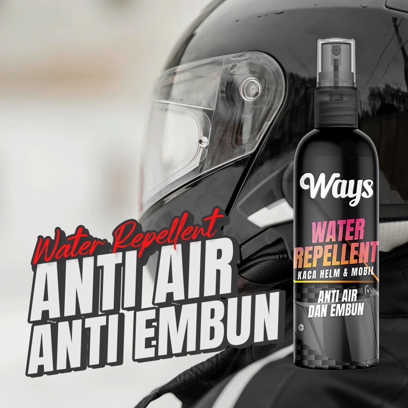 A042 | WAYS Water Repellent Pembersih Kaca Anti Air Embun Kacamata Helm Spion Mobil - 100ml