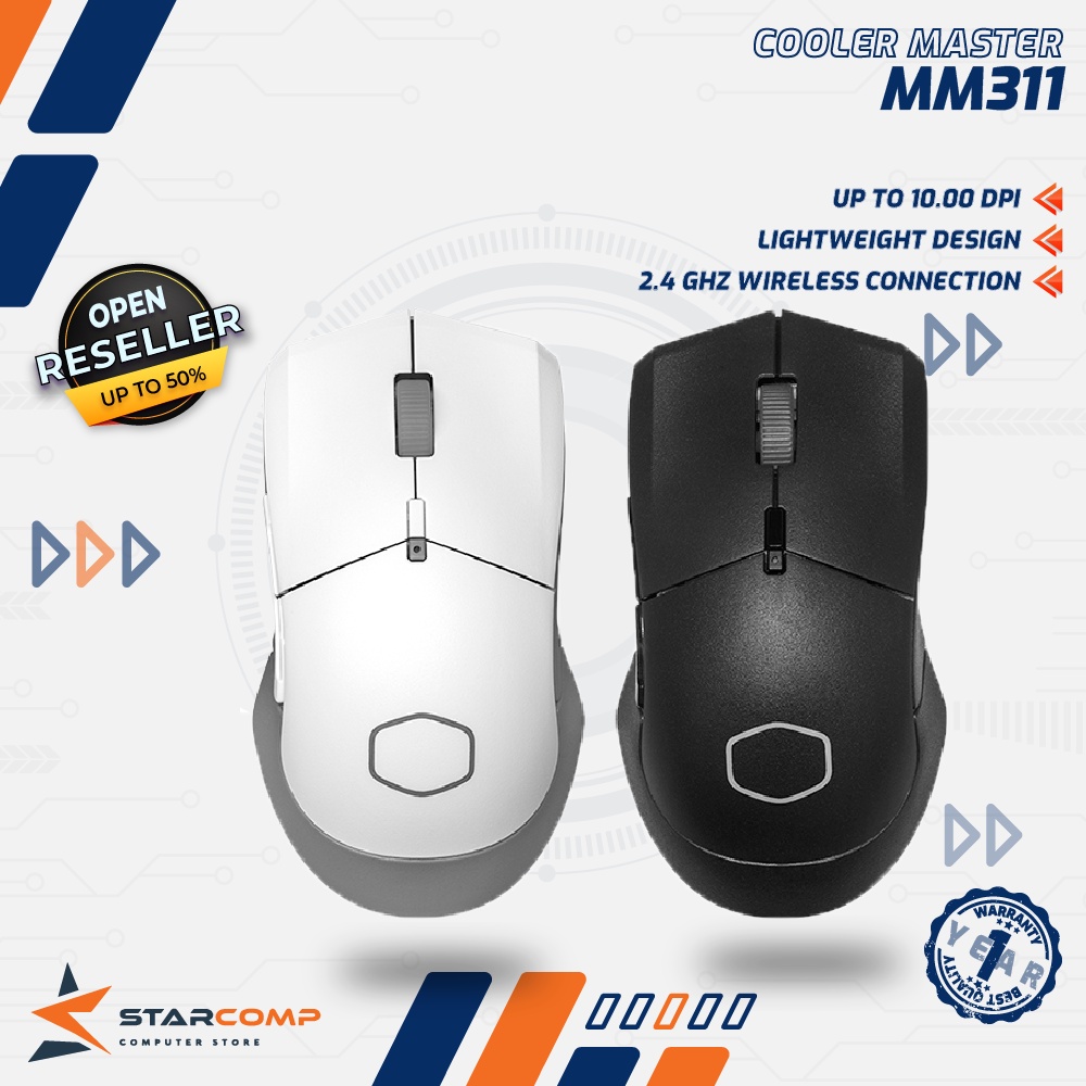 Cooler Master MM311 Black / White MM 311 Mouse Gaming Wireless