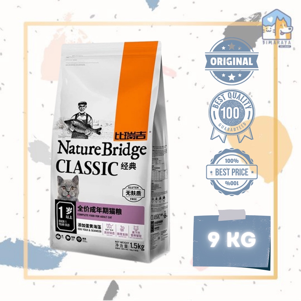 NATURE BRIDGE CLASSIC ADULT CAT FOOD 9 KG (KHUSUS GOJEK/GRAB)