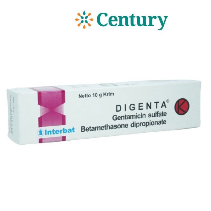 DIGENTA CREAM 10GR / ANTI INFLAMASI / OBAT KULIT