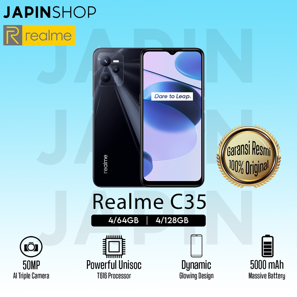 HP Realme C35 Ram 4/128 GB | HP Realme C35 Ram 4/64 GB Garansi Resmi Realme