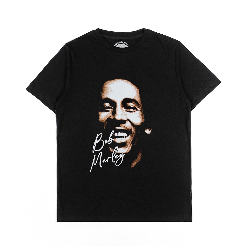 Ready Stock - Baju Kaos TM420 Bob Marley's Smile T-Shirt (Cotton Combed 24s Bahan Tebal Kaos Reggae)