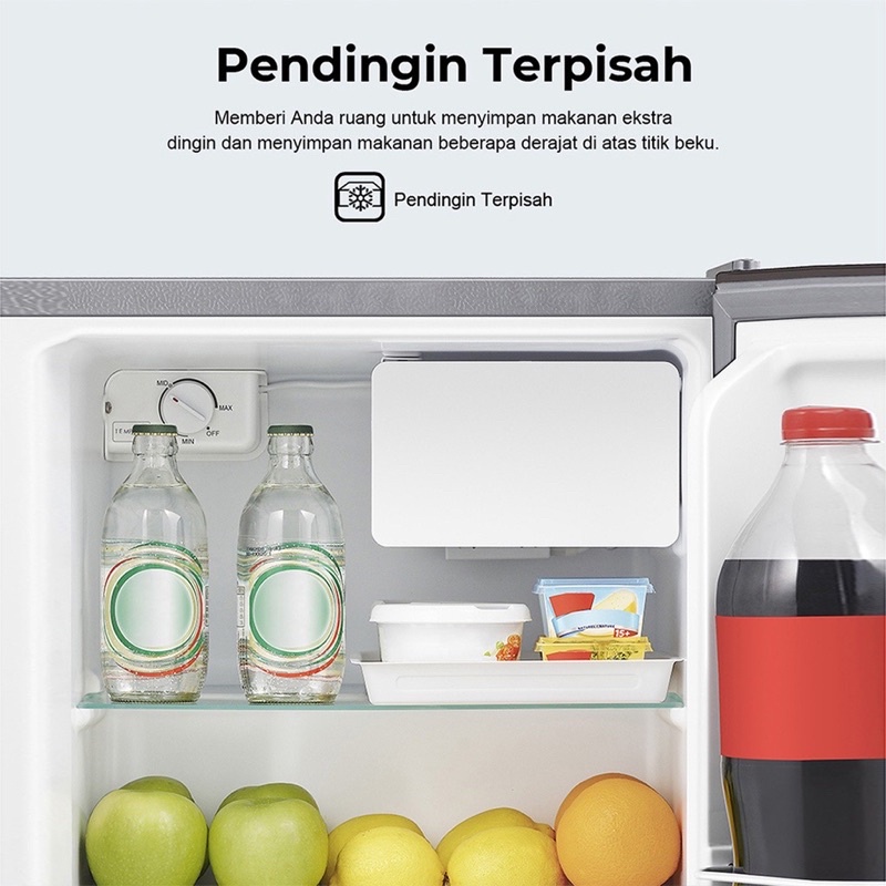 Turun Harga Hisense Kulkas Mini Bar (Refrigerator) Lemari Es Portable Kapasitas 42L RR58D4IGN - Silver【Reversible Door Bisa Dibuka Dari Kiri/Kanan】【Space-Friendly】【Low Noise】【Separate Chiller】-4