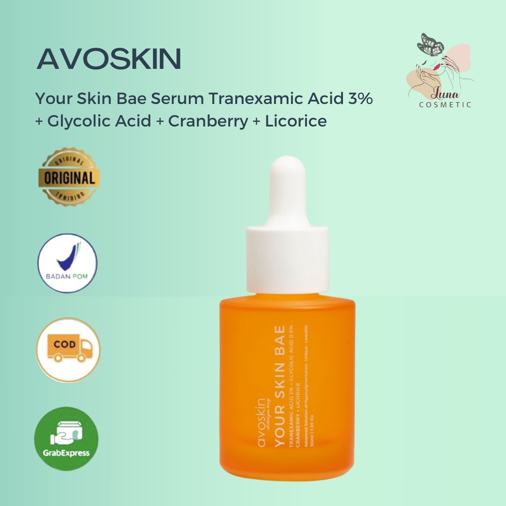 Avoskin Your Skin Bae Tranexamic Acid 3% + Glycolic Acid + Cranberry + Licorice 30ml