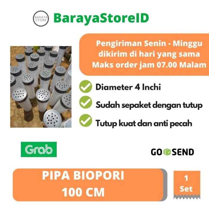 Irig Pipa Tutup Biopori Casing Biopori 100Cm