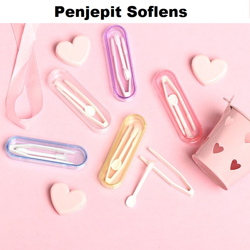 PENJEPIT SOFLEN  Jepitan Softlens + Box / Alat Bantu Pasang Lensa Kontak Contact Lens / Aplikator Capitan Tweezer Stick Pinset Plastik F927