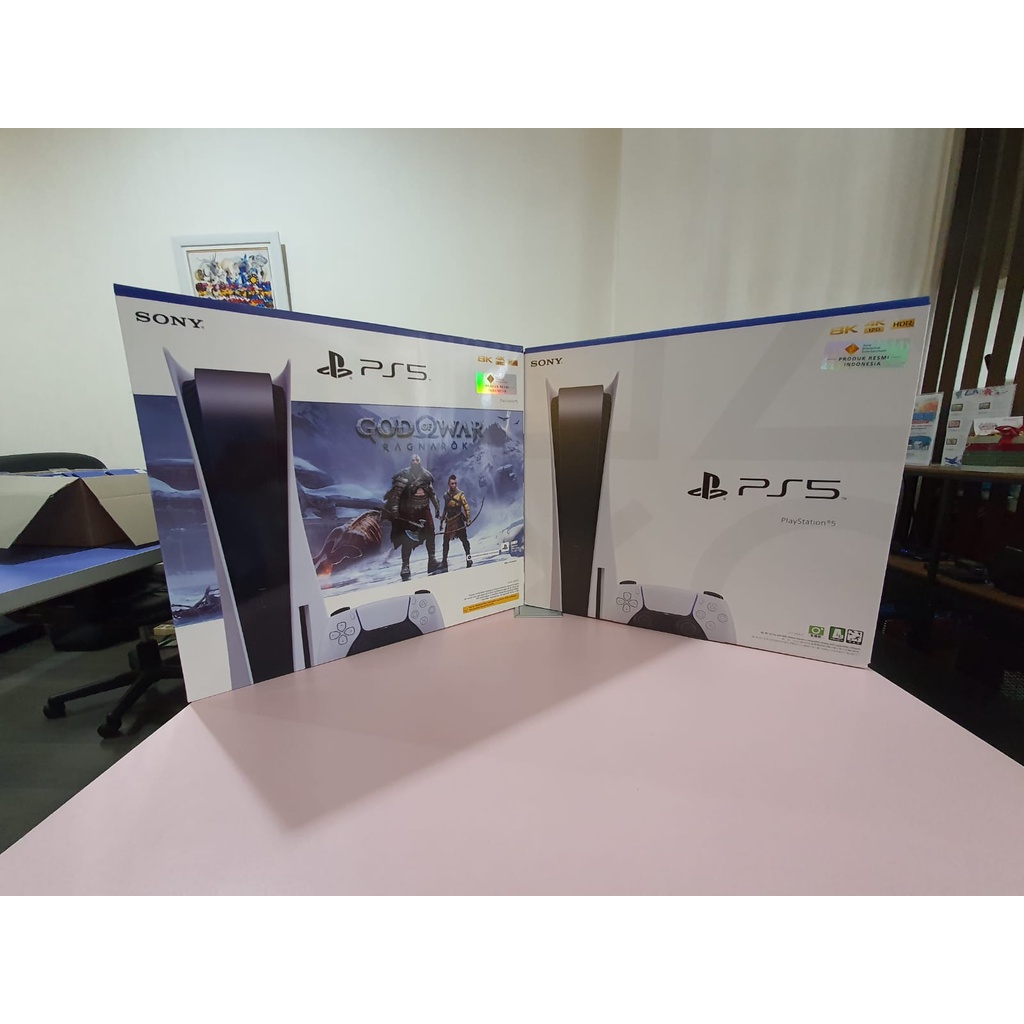 RESMI Sony PlayStation 5 digital/Disc ver GOW Ragnarok Bundle PS5