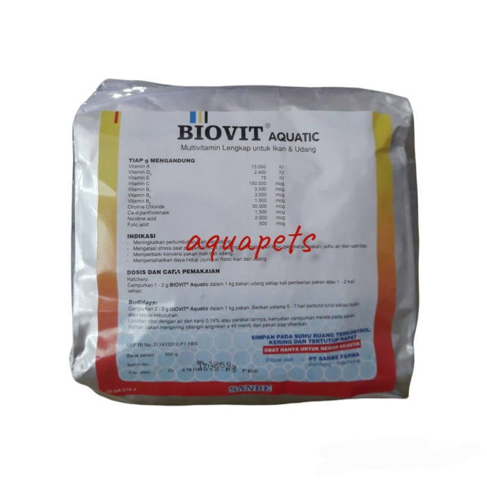 Biovit Aquatic Sanbe Multivitamin Ikan Dan Udang 500Gr