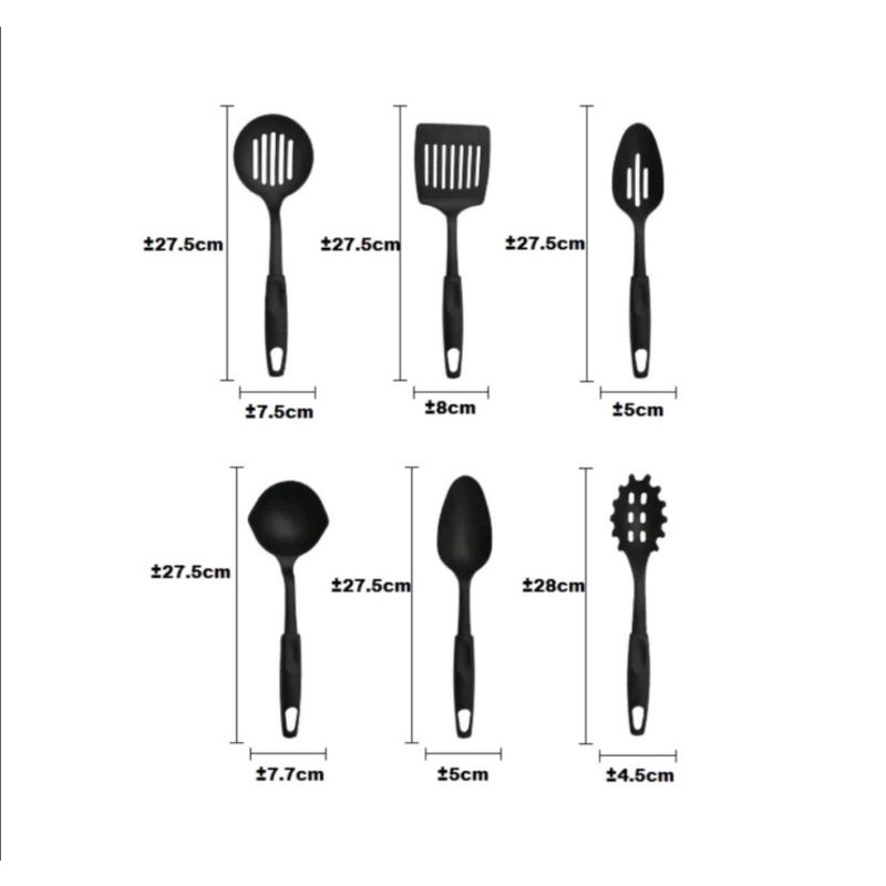 Set Spatula 6 in 1 Sutil masak isi 6 pcs