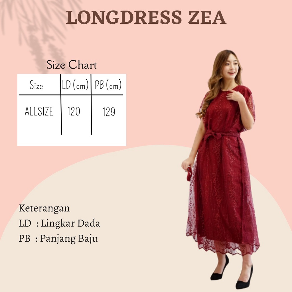 LONG DRESS TILE SUPER MEWAH ZEA DRESS KONDANGAN