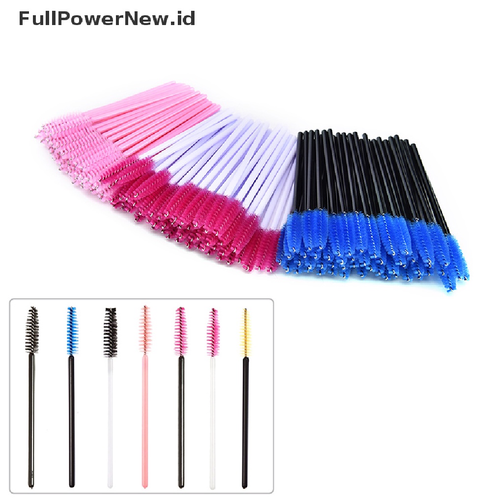 Power 50Pcs Sikat Bulu Mata Sekali Pakai Alat Makeup Kosmetik Maskara Wands Aplicator, ID