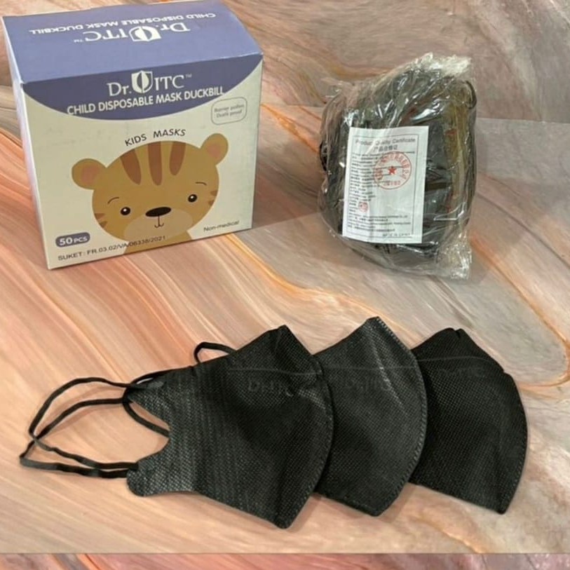CCare Masker Duckbill Anak isi 50pcs 4ply Kids duckbill 4-12 tahun