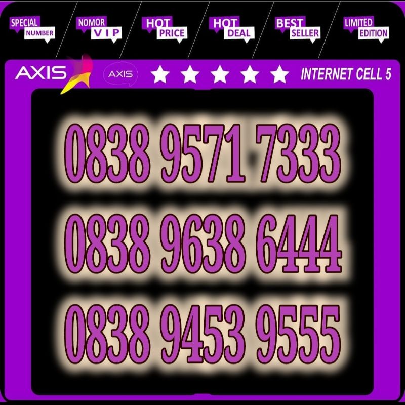 nomor cantik axis triple ujung