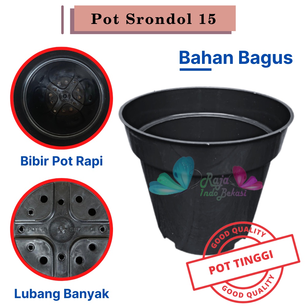 Rajaindobekasi Pot Tinggi Srondol 15 Hitam - Pot Tinggi Usa Eiffel Effiel 18 20 25 Lusinan Pot Tinggi Tirus 15 18 20 30 35 40 50 Cm Paket murah isi 1 lusin pot bunga plastik lusinan pot tanaman Pot Bibit Besar Mini Kecil Pot Srondol 15