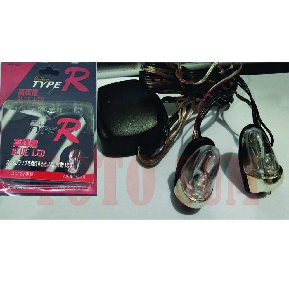 Mata Air Wiper Washer Nozzle Wiper mobil  Lampu 2pcs chrome