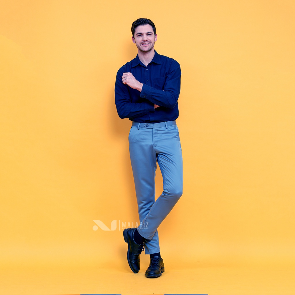SKY - Ultra Slim Fit Pencil Celana Formal Pria || SKY - Skinny Fit Celana Formal Pria Ketat Ramping